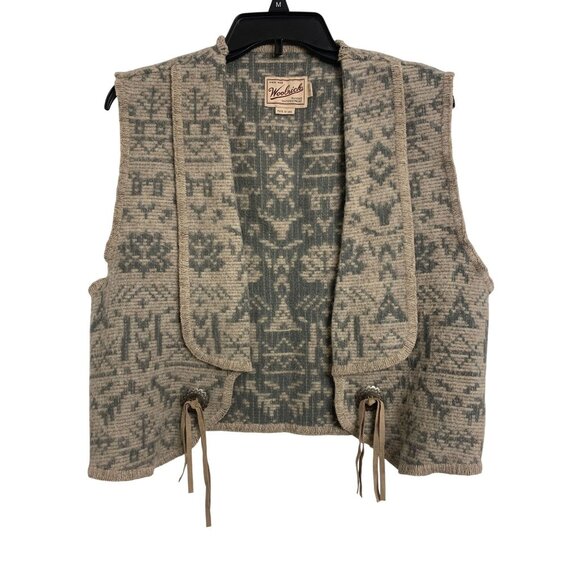 Woolrich Jackets & Blazers - Woolrich Outdoor L Wool Aztec Winter Vest Woven Boho